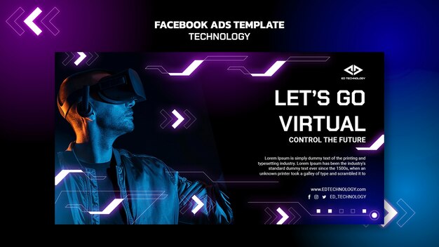 Gratis PSD gradient technologie sjabloon