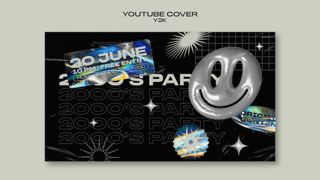 Gratis PSD gradiënt y2k-sjabloon