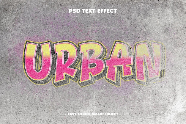 Gratis PSD graffiti straatspray teksteffect