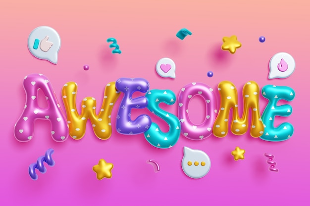 Gratis PSD groovy woorden achtergrond