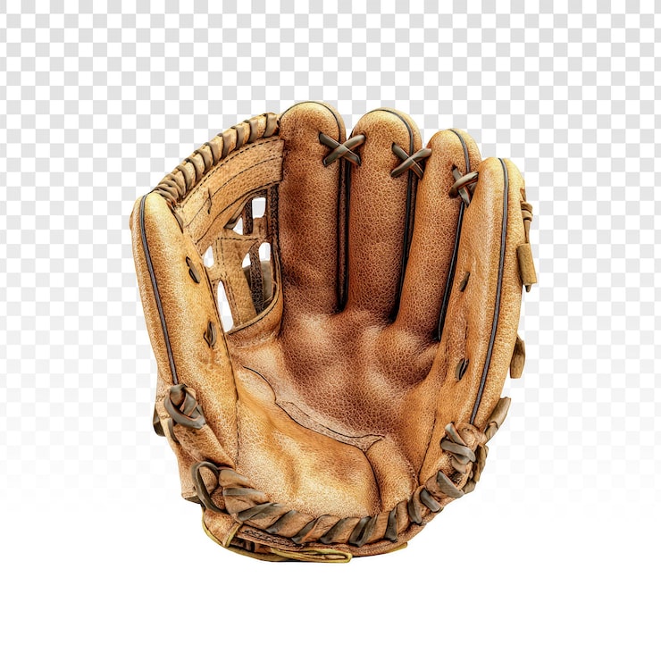 PSD gratuito guanto da baseball di pelle marrone