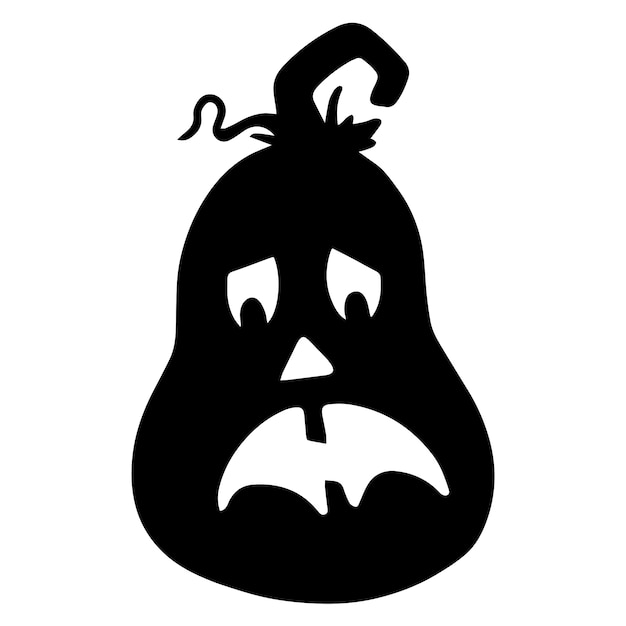 Gratis PSD halloween pompoen silhouet icoon