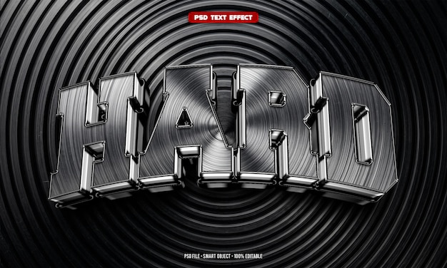Gratis PSD hard 3d bewerkbaar teksteffect