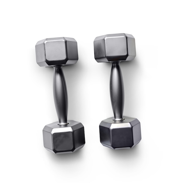 Gratis PSD hoofdbeeld over geïsoleerde dumbbells
