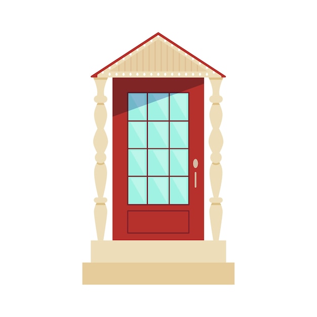 Gratis PSD huisdeur illustratie