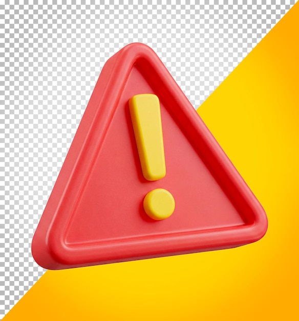 PSD gratuito icona di avvertimento 3d rossa