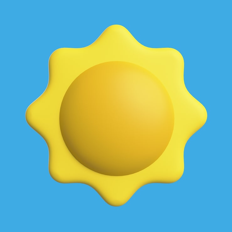 PSD gratuito icono 3d para condiciones climáticas con sol