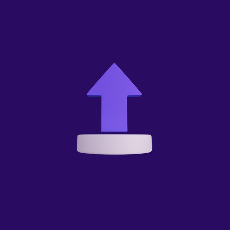 PSD gratuito icono de carga 3d sobre un fondo morado