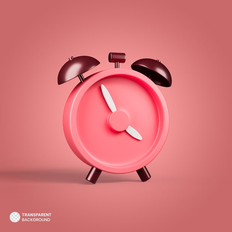 PSD gratuito icono de despertador aislado 3d renderizar ilustración