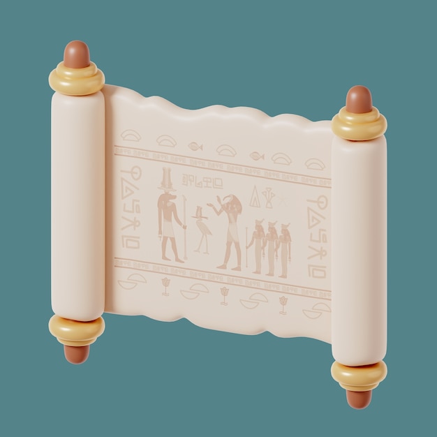 PSD gratuito icono de papiro de museo histórico