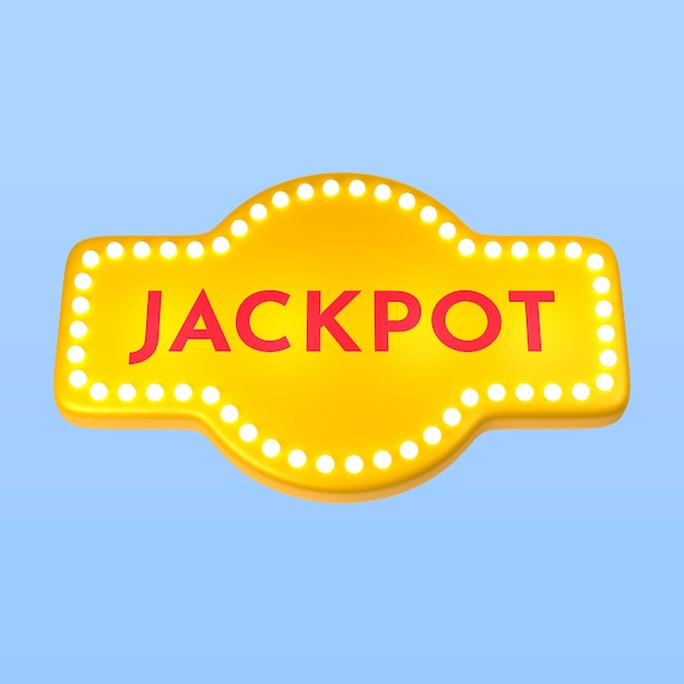 PSD gratuito icono de signo de jackpot de casino render