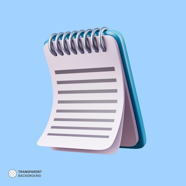 PSD Gratis ikon kertas di clipboard render 3d ilustrasi