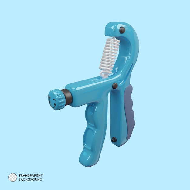 PSD Gratis ikon peralatan gym hand grip ilustrasi render 3d terisolasi