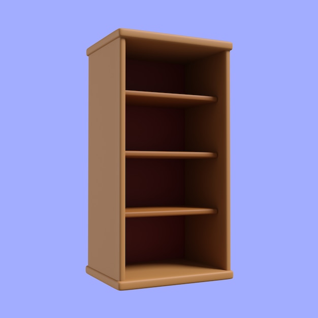 PSD gratuito illustrazione 3d dello scaffale