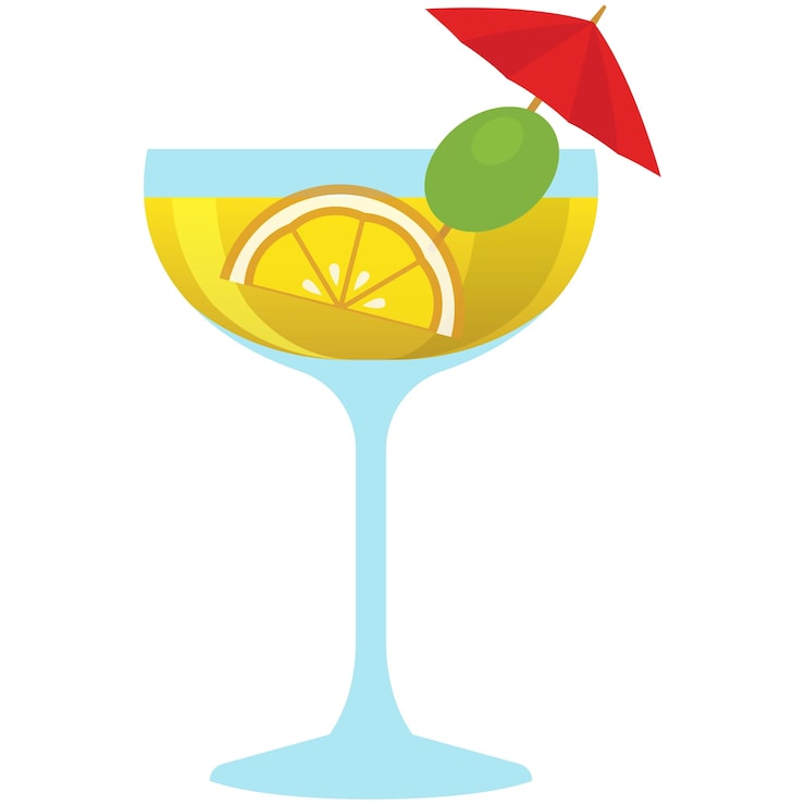 PSD gratuito illustrazione di una bevanda da cocktail