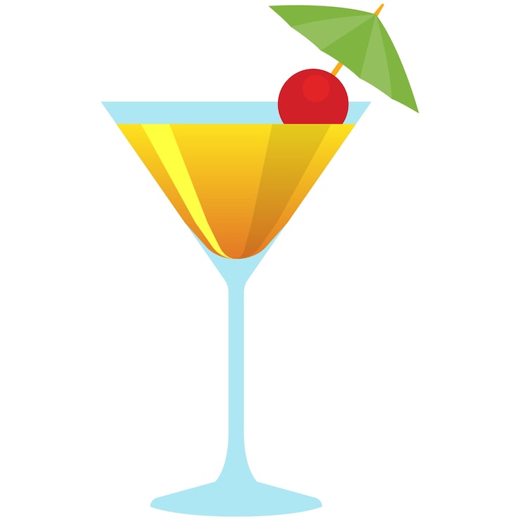 PSD gratuito illustrazione di una bevanda da cocktail