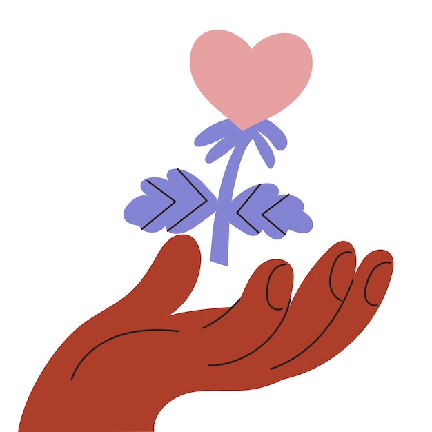PSD gratuito ilustración de amor propio