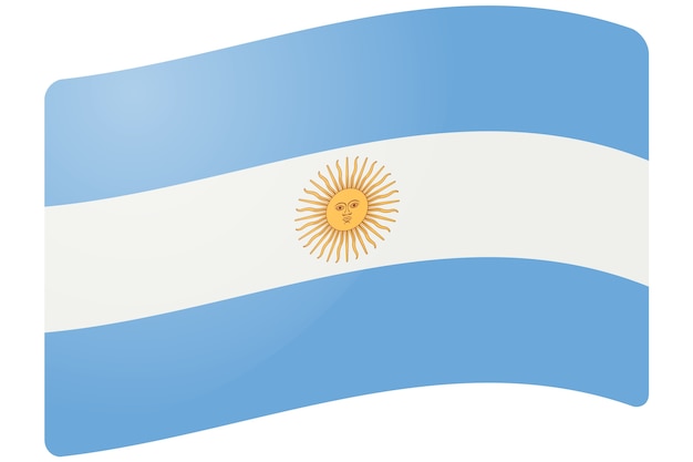 PSD gratuito ilustración de la bandera del país de argentina