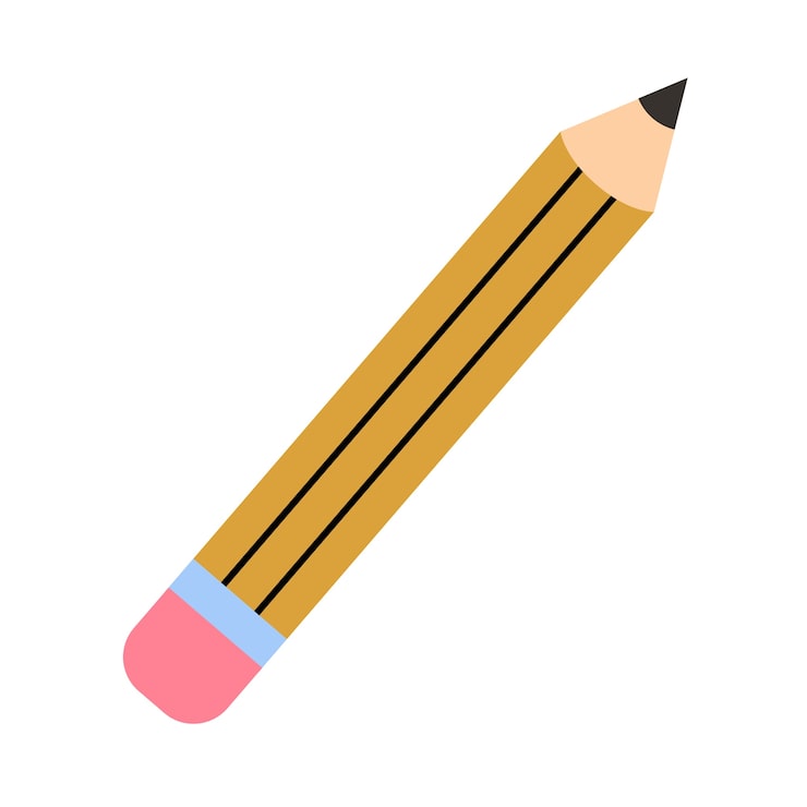 PSD gratuito ilustración de lápiz con diseño plano