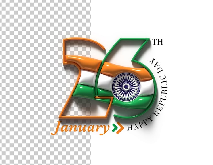 PSD gratuito ilustración psd del día de la república de la india el 26 de enero