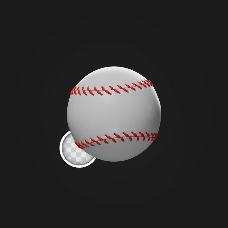 PSD gratuito incredibile illustrazione 3d della palla da baseball