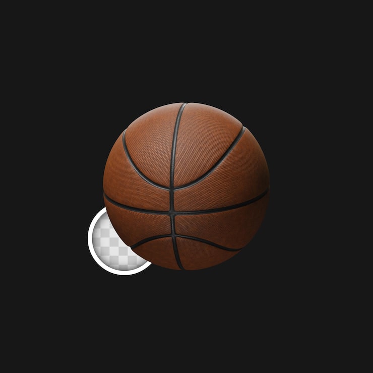 PSD gratuito increíble ilustración 3d de pelota de baloncesto