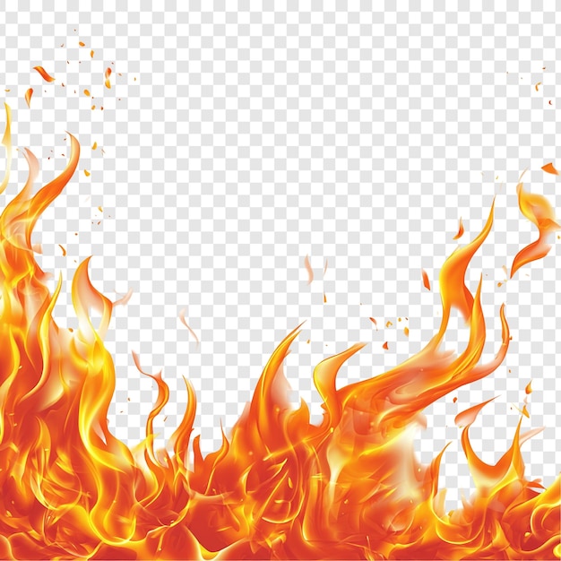 PSD Gratis inferno berapi-api kobaran api oranye dan kuning