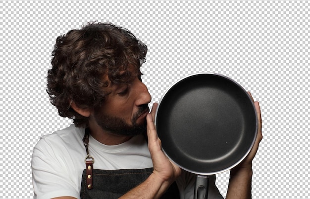 Gratis PSD jonge volwassen baarde man chef concept