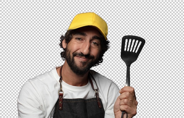 Gratis PSD jonge volwassen baarde man chef concept
