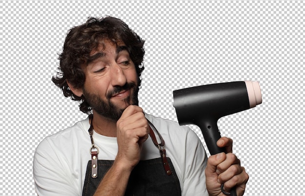 Gratis PSD jonge volwassen baarde man kapper concept