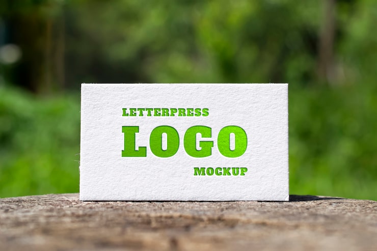 PSD Gratis kartu nama letterpress