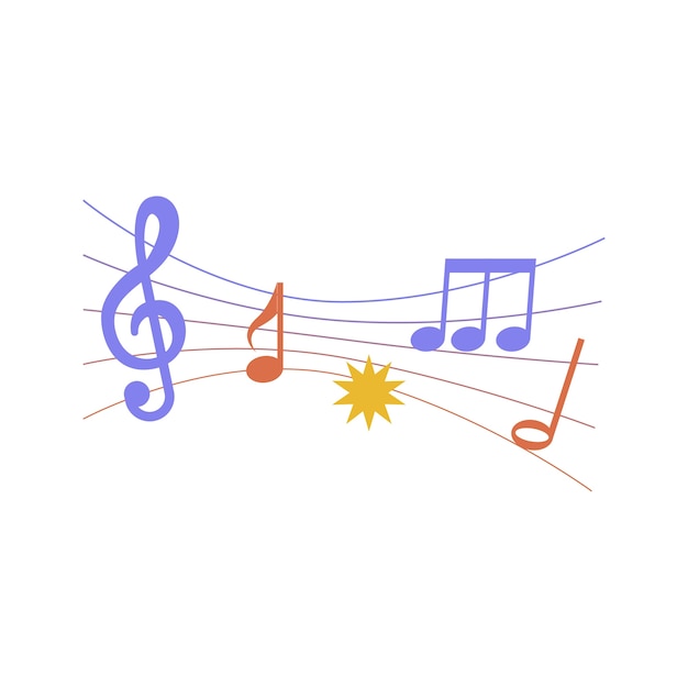 PSD Gratis koleksi not musik