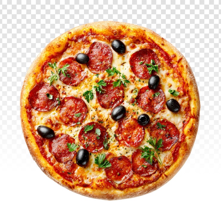 PSD gratuito la deliziosa pizza al pepperoni e all'oliva