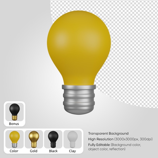 PSD Gratis lampu 3d