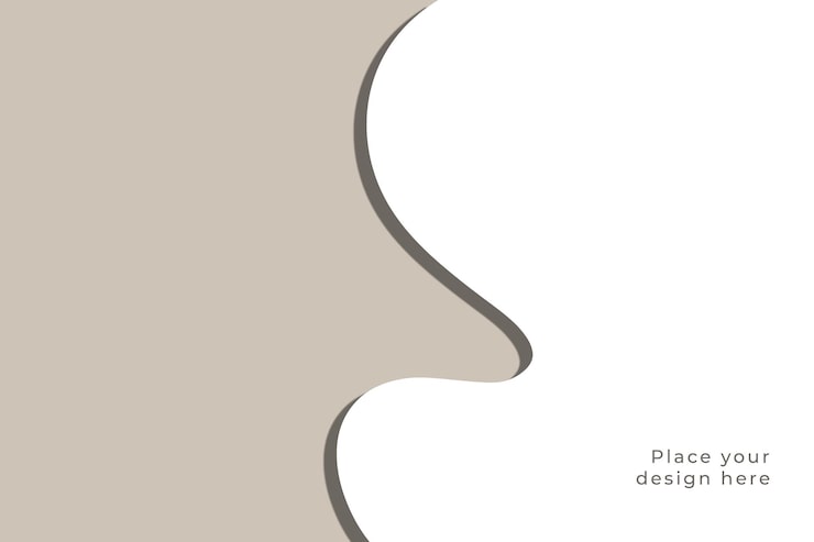 Gratis PSD lichtbruine abstracte achtergrond van dynamisch stromende golven