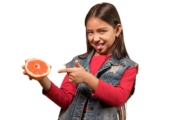 PSD gratuito linda chica retrato con pomelo