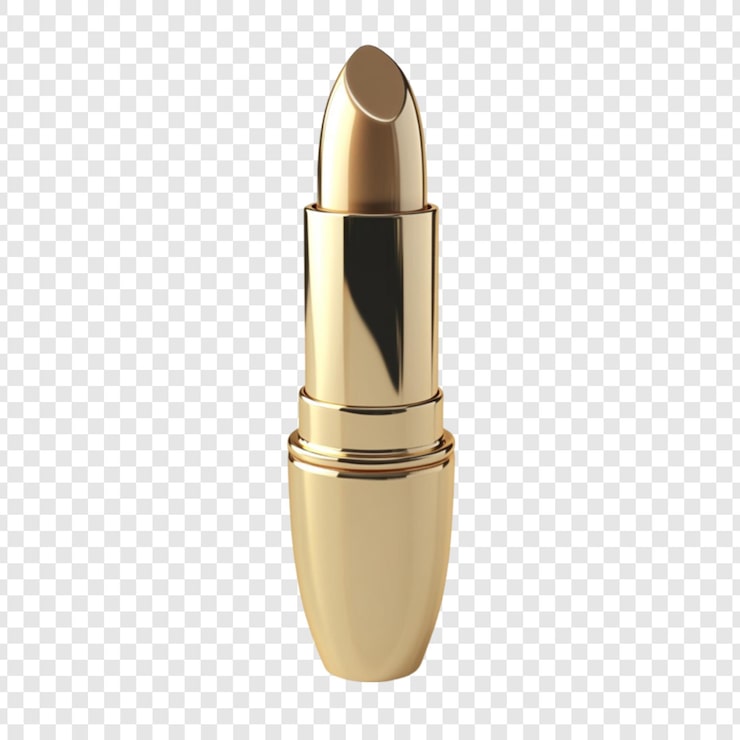 PSD Gratis lipstik emas produk kosmetik mewah riasan kecantikan