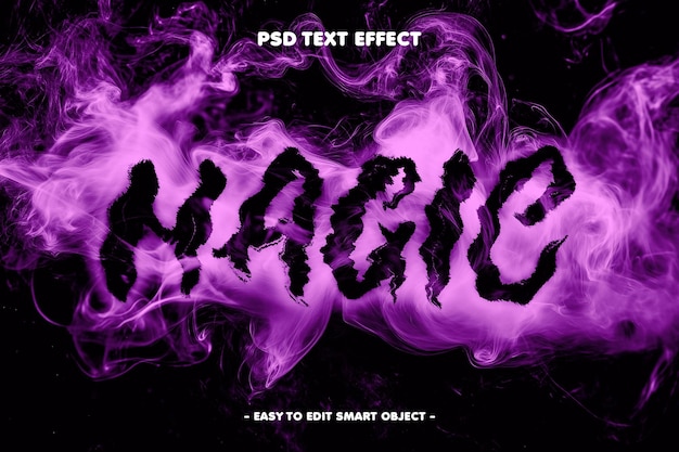Gratis PSD magic smoke texteffect