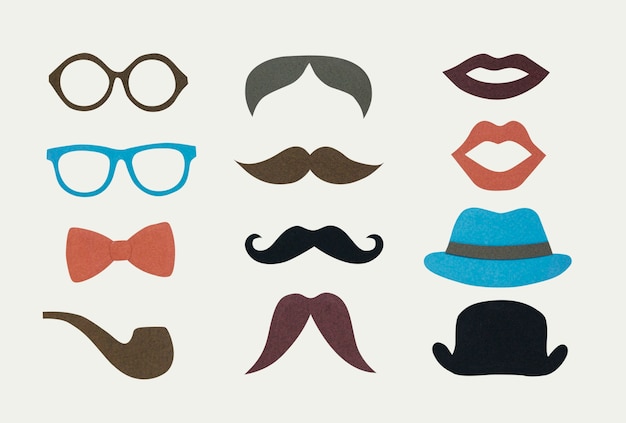 Gratis PSD mannen hipster icoon collectie