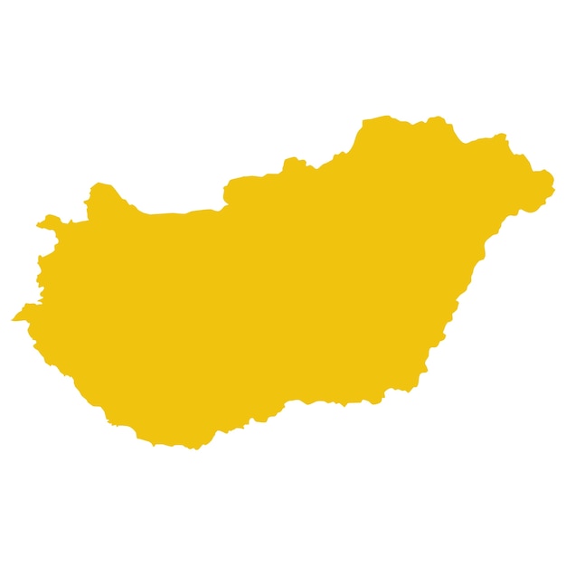 PSD gratuito mapa de hungría aislado