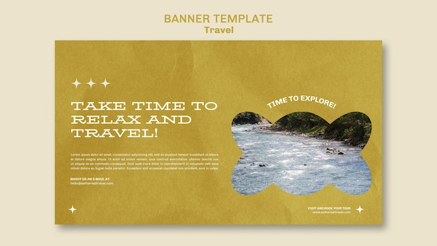 Gratis PSD minimale platte ontwerp reissjabloon