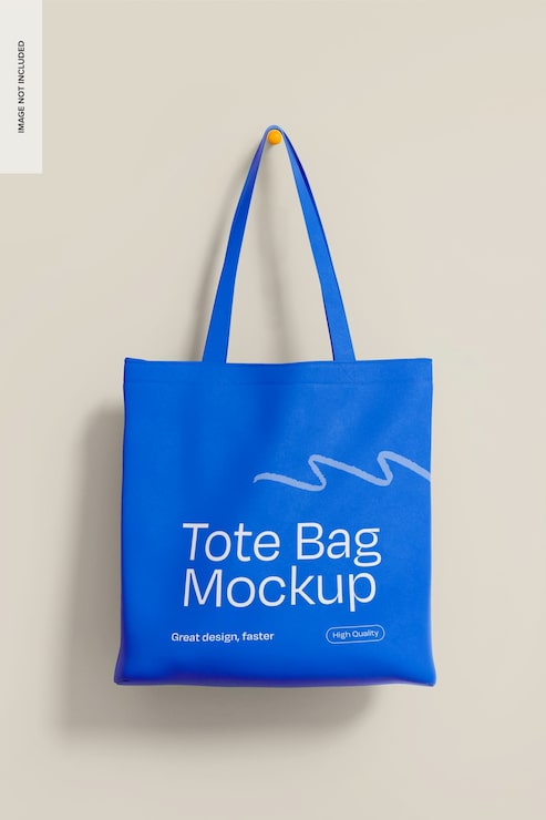 PSD gratuito mockup de la bolsa de tote colgado