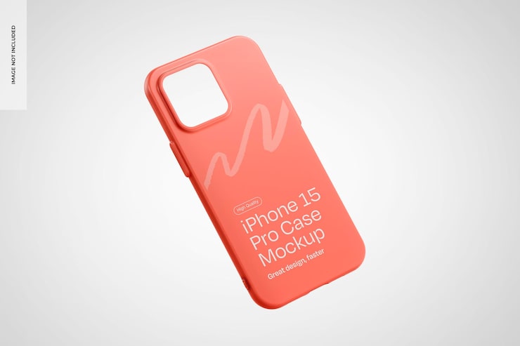 PSD gratuito mockup de la caja del iphone 15 pro en vista delantera