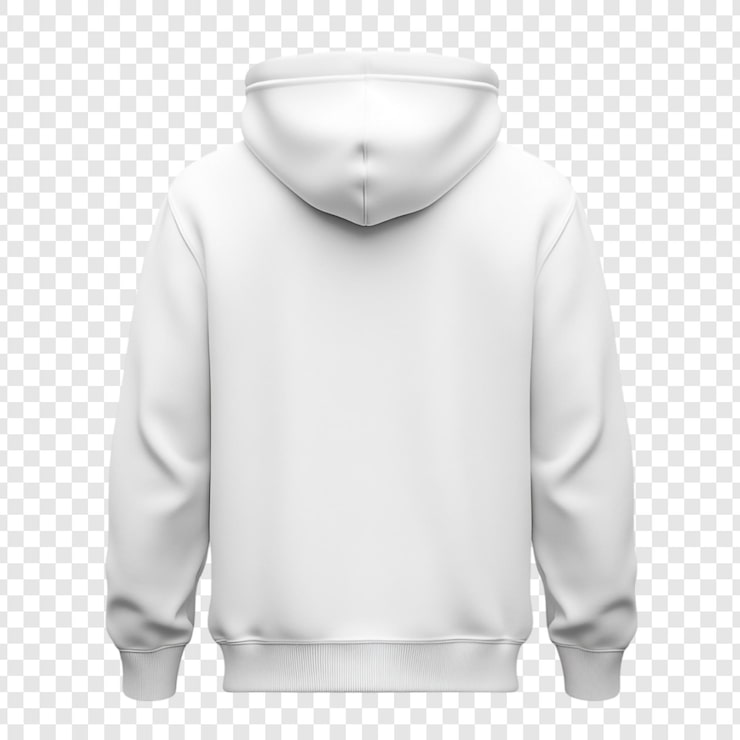 PSD gratuito mockup de capucha blanca en blanco vista trasera perfecto para la presentación de diseño