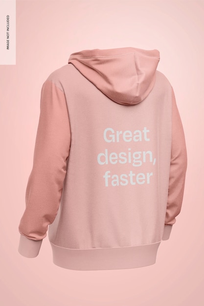 PSD gratuito mockup di cappuccino maschile back view