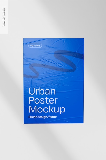 PSD gratuito mockup di poster urbano