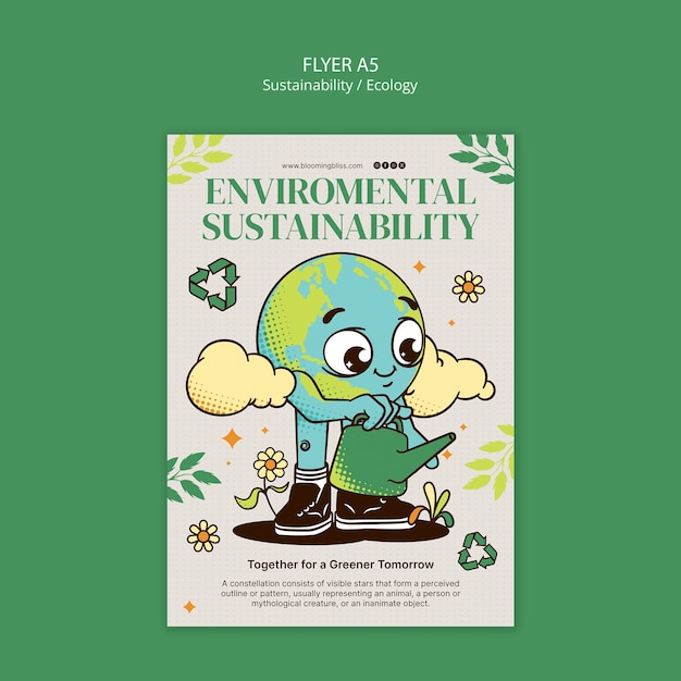 PSD gratuito modello del concetto di ecologia