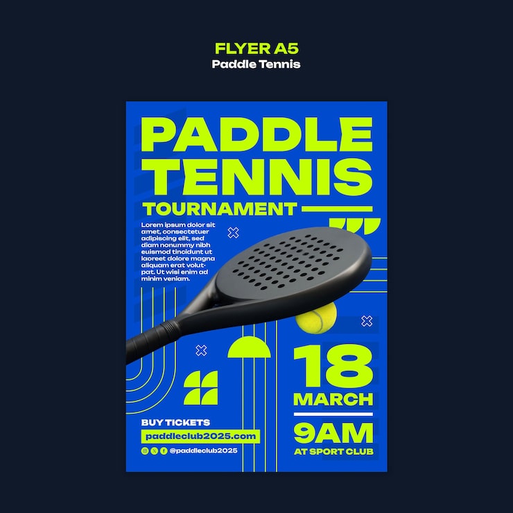 PSD gratuito modello di allenamento per il tennis