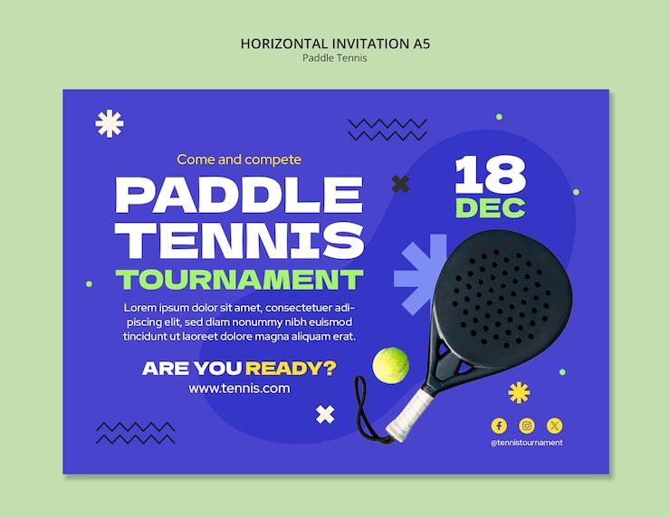PSD gratuito modello di allenamento per il tennis