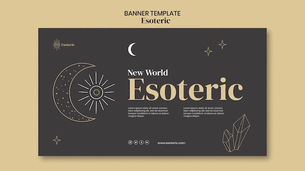 PSD gratuito modello di banner esoterico